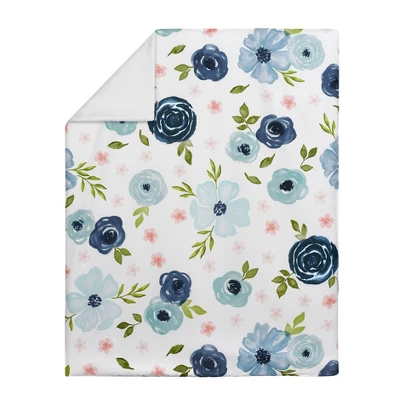 5pc Sweet Jojo Designs Watercolor Floral Toddler Bedding Set Pink/Blue - Sweet Jojo Designs 3 5pc Sweet Jojo Designs Watercolor Floral Toddler Bedding Set Pink/Blue - Sweet Jojo Designs