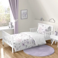 Sweet Jojo Designs Girl Toddler Bedding Set Watercolor Floral Purple Pink And Grey 5pc -Sweets Jojo Shop GUEST 69ef310a 64c9 4cd1 95b3 b37ccdd2e002