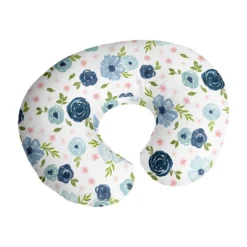 Sweet Jojo Designs Girl Support Nursing Pillow Cover (Pillow Not Included) Watercolor Floral Blue Green And Pink -Sweets Jojo Shop GUEST 6bca1255 b70f 4633 943c 5c51ac648ebf