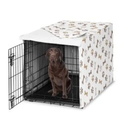 Sweet Jojo Designs Dog Crate Kennel Cover 42in. Paw And Bone Brown Grey And Taupe -Sweets Jojo Shop GUEST 6e1f6661 a6e3 4677 8883 facad8fbd5be
