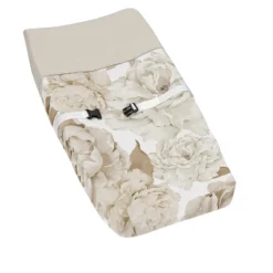 Sweet Jojo Designs Girl Changing Pad Cover Peony Floral Garden Taupe And Ivory -Sweets Jojo Shop GUEST 713401e7 602e 4ab7 b8b3 9902c1c0e6e0
