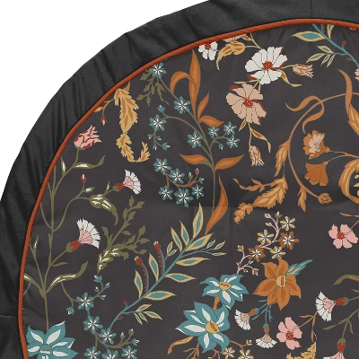 Sweet Jojo Designs Girl Baby Tummy Time Playmat Boho Floral Wildflower Black Orange And Blue 4 Sweet Jojo Designs Girl Baby Tummy Time Playmat Boho Floral Wildflower Black Orange And Blue - Image 2