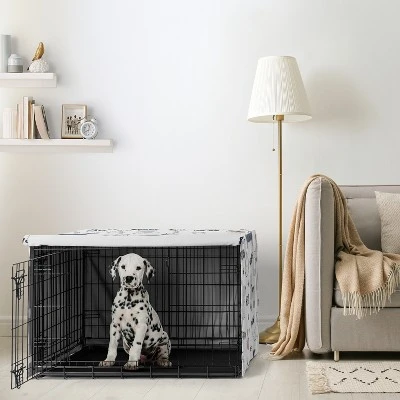 Sweet Jojo Designs Gender Neutral Unisex Dog Crate Kennel Cover 36in. Cartoon Puppy Grey Blue And White 3 Sweet Jojo Designs Gender Neutral Unisex Dog Crate Kennel Cover 36in. Cartoon Puppy Grey Blue And White