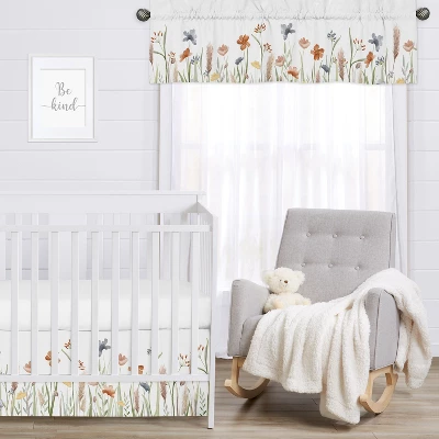 Sweet Jojo Designs Window Valance Treatment 54in. Watercolor Floral Garden Multicolor 4 Sweet Jojo Designs Window Valance Treatment 54in. Watercolor Floral Garden Multicolor - Image 2