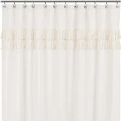 Sweet Jojo Designs Shower Curtain 72in.x72in. Boho Fringe Ivory -Sweets Jojo Shop GUEST 75af4356 99e1 4bea bfe4 a8bfb10416d0