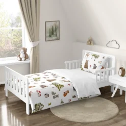 Sweet Jojo Designs Boy Girl Gender Neutral Unisex Toddler Bedding Set Watercolor Woodland Forest Animals Green Brown White 5pc -Sweets Jojo Shop GUEST 7da1919c 1553 4a8a 9d8f 223aed6621ee