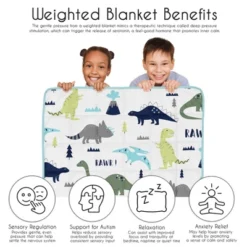 Sweet Jojo Designs Boy Toddler Weighted Blanket 5lbs. For Kids Mod Dinosaur Blue And Green -Sweets Jojo Shop GUEST 7e1bd205 8915 4b75 8576 6ab6d10304f1
