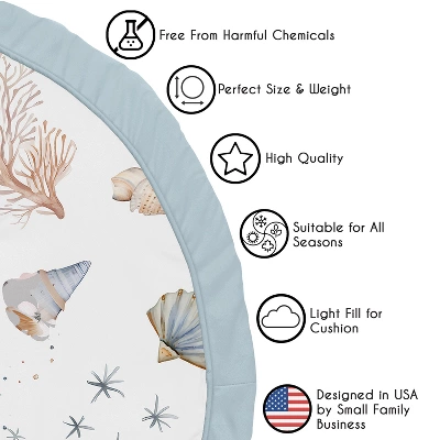 Sweet Jojo Designs Boy, Girl, Unisex/Gender Neutral Baby Tummy Time Playmat Seashells Multicolor 6 Sweet Jojo Designs Boy, Girl, Unisex/Gender Neutral Baby Tummy Time Playmat Seashells Multicolor - Image 4