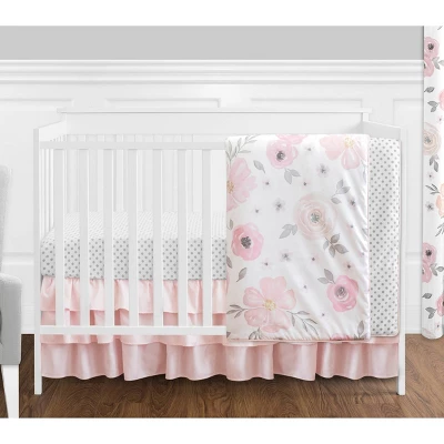 Sweet Jojo Designs Window Valance - Watercolor Floral - Pink/Gray 3 Sweet Jojo Designs Window Valance - Watercolor Floral - Pink/Gray
