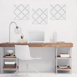 Sweet Jojo Designs Photo Memo Board (13"x13") - White & Gray Hotel