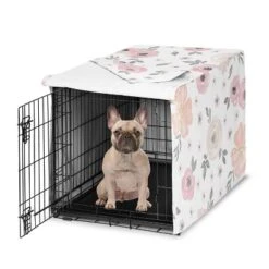 Sweet Jojo Designs Dog Crate Kennel Cover 30in. Watercolor Floral Pink And Grey -Sweets Jojo Shop GUEST 837e8b2c 52d8 4c24 9cdb 93b992ef565e