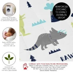 Sweet Jojo Designs Boy Toddler Weighted Blanket 5lbs. For Kids Mod Dinosaur Blue And Green -Sweets Jojo Shop GUEST 839df52b 0103 40ae ae3b 2cd571d050ff