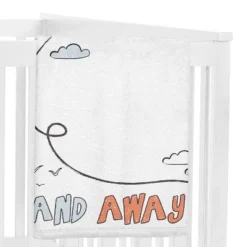 Sweet Jojo Designs Boy Baby Milestone Blanket Airplane Red Blue And White