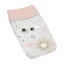 Sweet Jojo Designs Girl Changing Pad Cover Celestial Pink And Gold -Sweets Jojo Shop GUEST 87503ed8 5870 4ac3 b816 2c2692a1000c