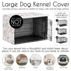 Sweet Jojo Designs Dog Crate Kennel Cover 42in. Watercolor Floral Pink And Grey -Sweets Jojo Shop GUEST 885805e3 9a21 4ac3 a1fa 178302739d22