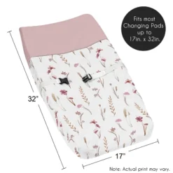 Sweet Jojo Designs Girl Changing Pad Cover Watercolor Floral Garden Rose Pink And Taupe -Sweets Jojo Shop GUEST 88a4bff6 02ce 4d06 847d 3ee73d5ac6a7