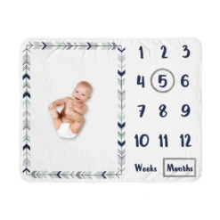 Sweet Jojo Designs Gender Neutral Baby Milestone Blanket Mod Arrow Blue Green And Grey -Sweets Jojo Shop GUEST 8a4ae413 bac6 487e b940 25d36f443059