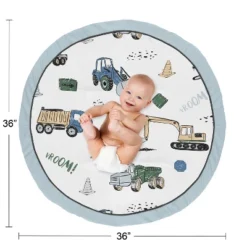 Sweet Jojo Designs Boy Baby Tummy Time Playmat Construction Truck Green Blue And Grey -Sweets Jojo Shop GUEST 8b7a66cd 46ab 40f5 a7c4 4855b6a3352e