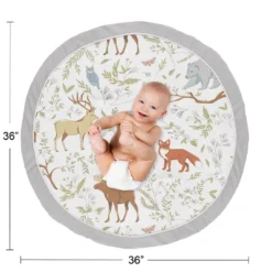 Sweet Jojo Designs Boy Or Girl Gender Neutral Unisex Baby Tummy Time Playmat Woodland Toile Grey Green And Taupe -Sweets Jojo Shop GUEST 8c7e20b0 141a 4648 9943 59f0da8934f1