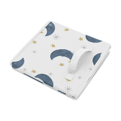 Sweet Jojo Designs Boy Or Girl Gender Neutral Unisex Set Of 2 Kids' Decorative Fabric Storage Bins Bear And Moon Blue Gold And Grey 5 Sweet Jojo Designs Boy Or Girl Gender Neutral Unisex Set Of 2 Kids' Decorative Fabric Storage Bins Bear And Moon Blue Gold And Grey - Image 3