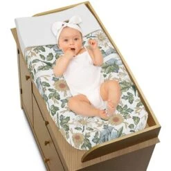 Sweet Jojo Designs Girl Changing Pad Cover Vintage Floral Blue And Yellow -Sweets Jojo Shop GUEST 90860cff 4db8 4304 8e01 f91834461e49