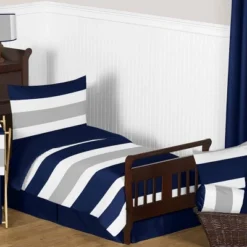 Navy & Gray Stripe Bedding Set (Toddler) - Sweet Jojo Designs 7 Navy & Gray Stripe Bedding Set (Toddler) - Sweet Jojo Designs -Sweets Jojo Shop GUEST 90e48c21 8a27 4fc6 ad49 49542b6be254