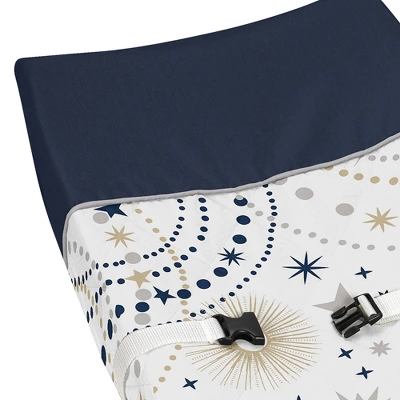 Sweet Jojo Designs Boy Or Girl Gender Neutral Unisex Changing Pad Cover Celestial Blue Gold And Grey 4 Sweet Jojo Designs Boy Or Girl Gender Neutral Unisex Changing Pad Cover Celestial Blue Gold And Grey - Image 2
