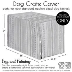 Sweet Jojo Designs Gender Neutral Unisex Dog Crate Kennel Cover 36in. Boho Jacquard White And Grey -Sweets Jojo Shop GUEST 940048fe 419c 4fa6 9a25 c96ca1bbf866