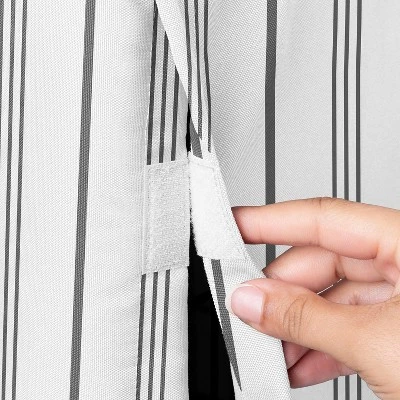 Sweet Jojo Designs Dog Crate Kennel Cover 36in. Stripe White And Grey 4 Sweet Jojo Designs Dog Crate Kennel Cover 36in. Stripe White And Grey - Image 2