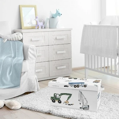 Sweet Jojo Designs Boy Fabric Storage Toy Bin Construction Truck Green Blue And Grey 3 Sweet Jojo Designs Boy Fabric Storage Toy Bin Construction Truck Green Blue And Grey