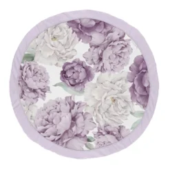 Sweet Jojo Designs Girl Baby Tummy Time Playmat Peony Floral Garden Purple And Ivory -Sweets Jojo Shop GUEST 97aa8172 e909 410d a152 5d52f8dec5db