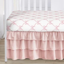 Sweet Jojo Designs Girl Baby Crib Bedding Set - Ballerina And Ballet Bows Pink And White 4pc -Sweets Jojo Shop GUEST 993e95ba 5f05 46ec 9c3f 745fbd56d3f0