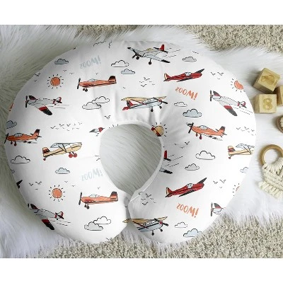 Sweet Jojo Designs Boy Support Nursing Pillow Cover (Pillow Not Included) Airplane Red Blue And White 6 Sweet Jojo Designs Boy Support Nursing Pillow Cover (Pillow Not Included) Airplane Red Blue And White - Image 4
