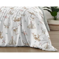 Sweet Jojo Designs Full/Queen Comforter Bedding Set Deer Floral White Taupe And Pink 3pc -Sweets Jojo Shop GUEST 9bffa28c e798 4404 a7b6 a0184caf1aa7