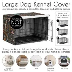 Sweet Jojo Designs Girl Dog Crate Kennel Cover 48in. Boho Floral Wildflower Black And Orange -Sweets Jojo Shop GUEST 9d841ca0 0a07 42ad 820e 951f8bb74ace