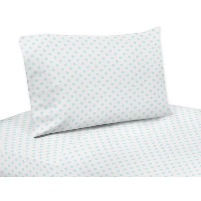 Sweet Jojo Designs Girl Toddler Bedding Set Watercolor Floral Blue Pink And White 5pc 6 Sweet Jojo Designs Girl Toddler Bedding Set Watercolor Floral Blue Pink And White 5pc - Image 4