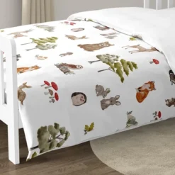 Sweet Jojo Designs Boy Girl Gender Neutral Unisex Toddler Bedding Set Watercolor Woodland Forest Animals Green Brown White 5pc -Sweets Jojo Shop GUEST 9ef367d7 378d 4be4 877e 2de113aa1a1b