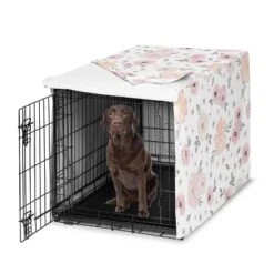 Sweet Jojo Designs Dog Crate Kennel Cover 42in. Watercolor Floral Pink And Grey -Sweets Jojo Shop GUEST a0d90ab9 51ef 4964 8f3d 9605608dfda5