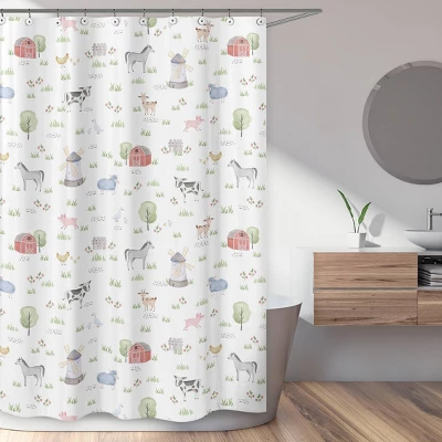Sweet Jojo Designs On The Farm Shower Curtain - Sweet Jojo Designs 3 Sweet Jojo Designs On The Farm Shower Curtain - Sweet Jojo Designs