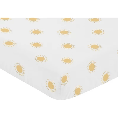 Sweet Jojo Designs Boy Or Girl Gender Neutral Unisex Baby Fitted Crib Sheet Boho Sun Yellow And White 4 Sweet Jojo Designs Boy Or Girl Gender Neutral Unisex Baby Fitted Crib Sheet Boho Sun Yellow And White - Image 2
