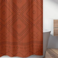 Sweet Jojo Designs Shower Curtain 72in.x72in. Boho Geometric Orange And Black -Sweets Jojo Shop GUEST a4e36ec9 3037 452e 8431 0ff3f530c5b8