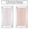Sweet Jojo Designs Girl Fitted Crib Sheets Set Ballerina And Ballet Bows Pink And White 2pc