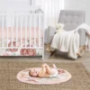 Sweet Jojo Designs Girl Baby Tummy Time Playmat Peony Floral Garden Pink And Ivory