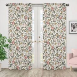2pk Vintage Floral Window Panel Pink/Green - Sweet Jojo Designs