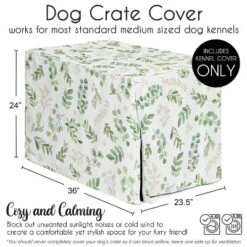 Sweet Jojo Designs Dog Crate Kennel Cover 36in. Botanical Green And White -Sweets Jojo Shop GUEST adf95d32 4e50 408b be69 a95c8dd93328