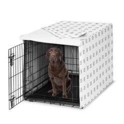 Sweet Jojo Designs Dog Crate Kennel Cover 42in. Boho Hatch White And Black -Sweets Jojo Shop GUEST adf96496 5cb0 4a31 9597 f6fc3aa1f4c0