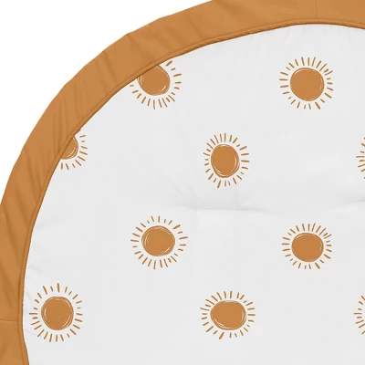 Sweet Jojo Designs Boy Or Girl Gender Neutral Unisex Baby Tummy Time Playmat Boho Sun White And Orange 4 Sweet Jojo Designs Boy Or Girl Gender Neutral Unisex Baby Tummy Time Playmat Boho Sun White And Orange - Image 2