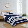 Sweet Jojo Designs Boy Full/Queen Comforter Bedding Set Stripe Blue Grey And White 3pc. -Sweets Jojo Shop GUEST b1ab86aa f220 4080 b60b 385b79be0627