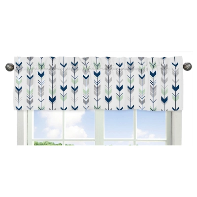 Sweet Jojo Designs Window Valance - Navy & Mint Mod Arrow 3 Sweet Jojo Designs Window Valance - Navy & Mint Mod Arrow