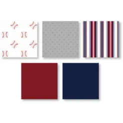 Sweet Jojo Designs Boy Full/Queen Comforter Bedding Set Baseball Patch Red White And Blue 3pc. -Sweets Jojo Shop GUEST b44d1061 c828 4984 8135 d07133e4ca46